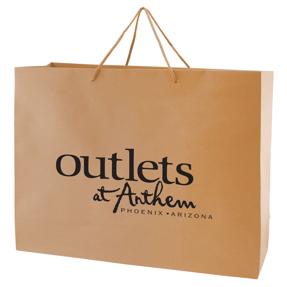 Custom Kraft Eurotote - 1C/1S-HS (1 Color/1 Stamp-Hot Stamp)