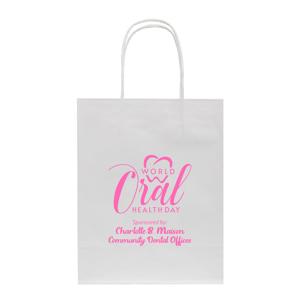 Custom Twisted Bag - 1C/1S-IP (1 Color/1 Stamp-Ink Printed)