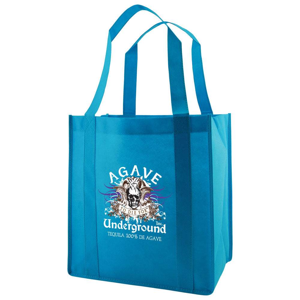 Custom 20" Handle Heavyduty Grocery Fabric Tote 1C/1S-Ss (1 Color/1 Stamp-Silkscreen)