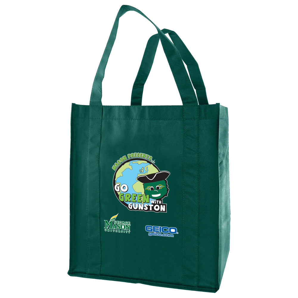 Custom 20" Handle Heavyduty Grocery Fabric Tote 1C/1S-Ss (1 Color/1 Stamp-Silkscreen)