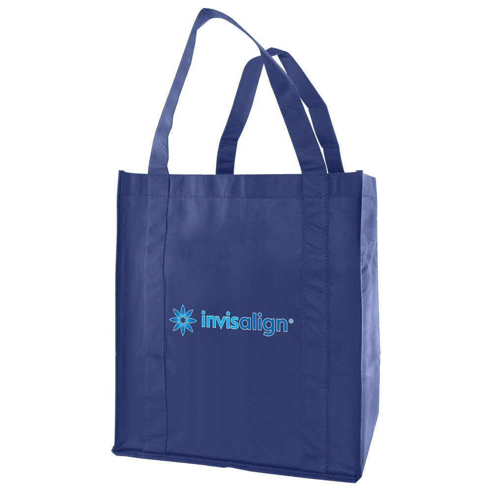 Custom 20" Handle Heavyduty Grocery Fabric Tote 1C/1S-Ss (1 Color/1 Stamp-Silkscreen)
