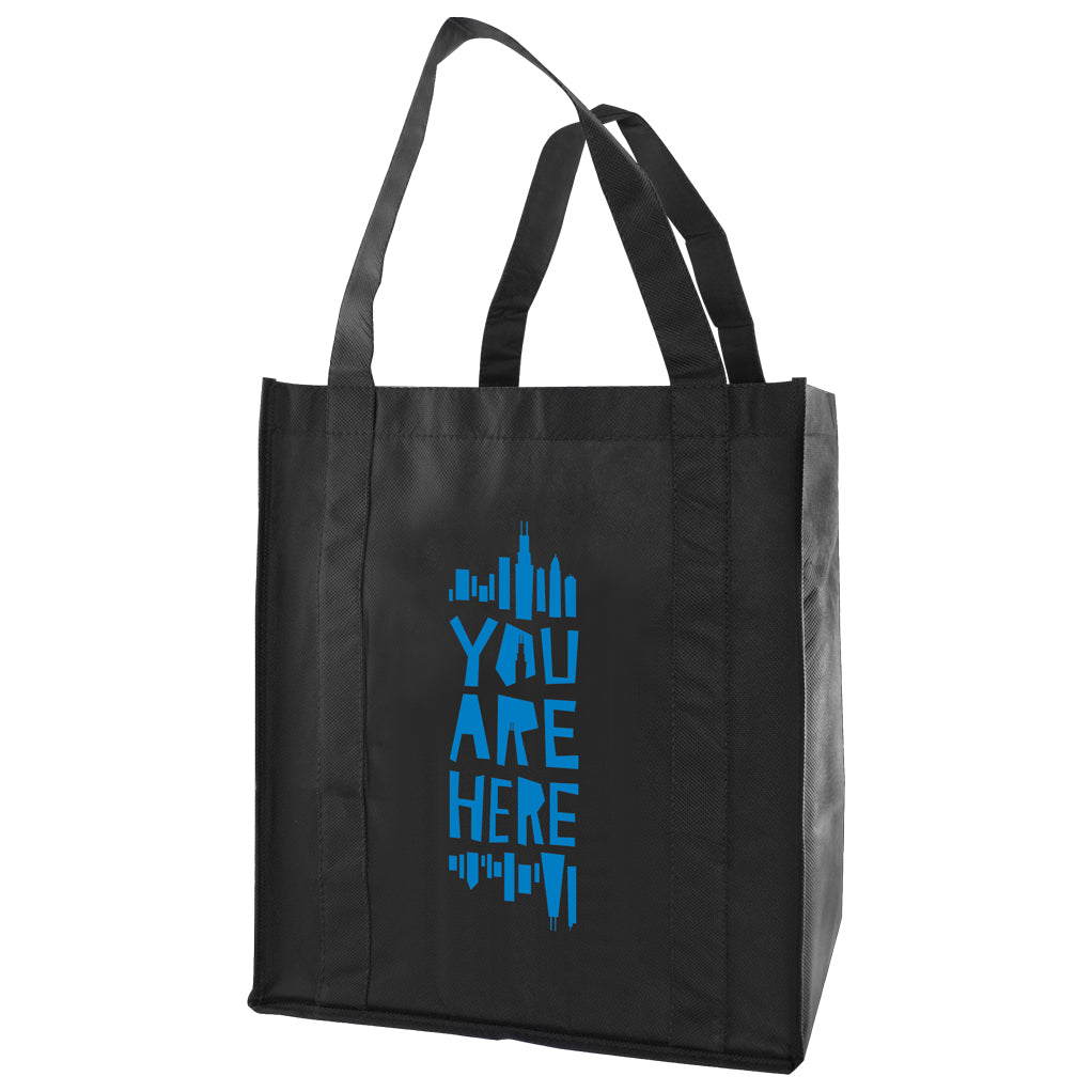 Custom Heavy duty Grocery Fabric Tote 1C/1S-Ss (1 Color/1 Stamp-Silkscreen)