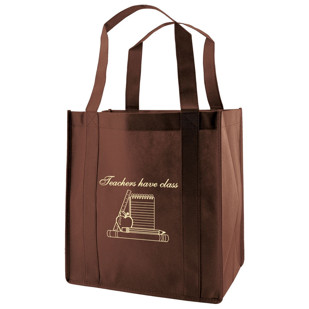 Custom Heavy duty Grocery Fabric Tote 1C/1S-Ss (1 Color/1 Stamp-Silkscreen)