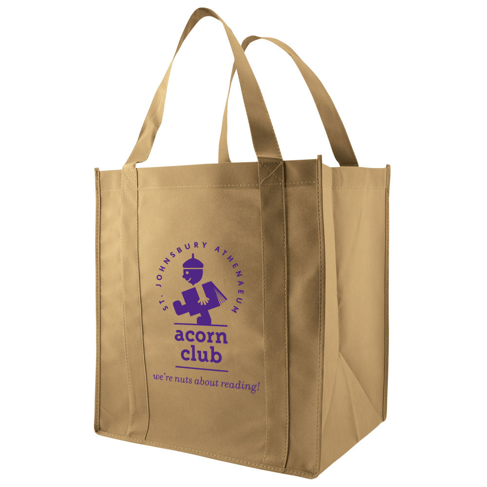 Custom Heavy duty Grocery Fabric Tote 1C/1S-Ss (1 Color/1 Stamp-Silkscreen)