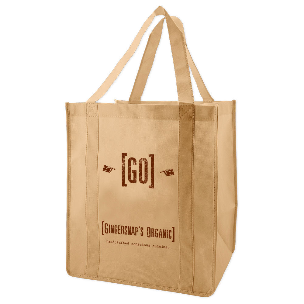 Custom Heavy duty Grocery Fabric Tote 1C/1S-Ss (1 Color/1 Stamp-Silkscreen)