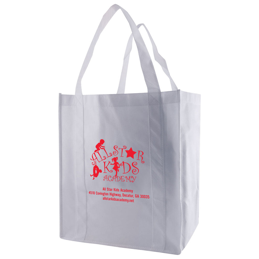 Custom Heavy duty Grocery Fabric Tote 1C/1S-Ss (1 Color/1 Stamp-Silkscreen)