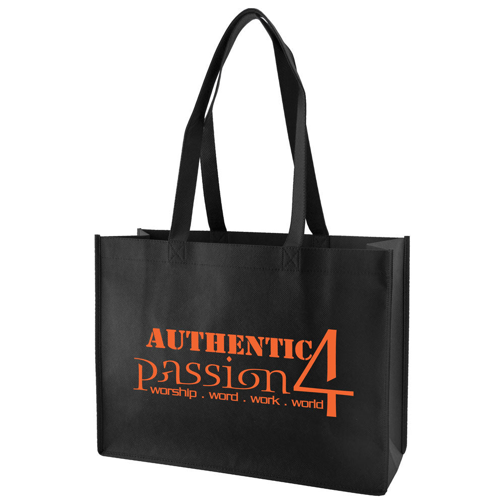 Custom 28" Handle Regular Fabric Tote 1C/1S-Ss (1 Color/1 stamp-Silk screen)