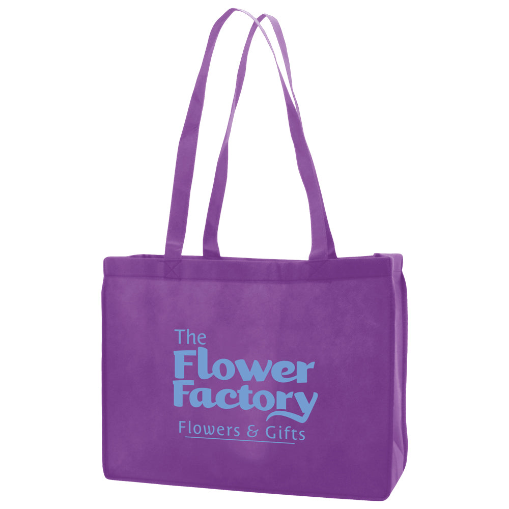 Custom 28" Handle Regular Fabric Tote 1C/1S-Ss (1 Color/1 stamp-Silk screen)