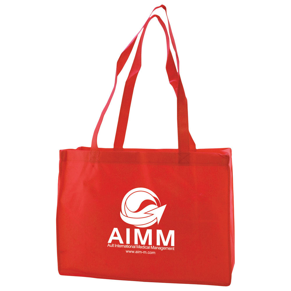 Custom 28" Handle Regular Fabric Tote 1C/1S-Ss (1 Color/1 stamp-Silk screen)