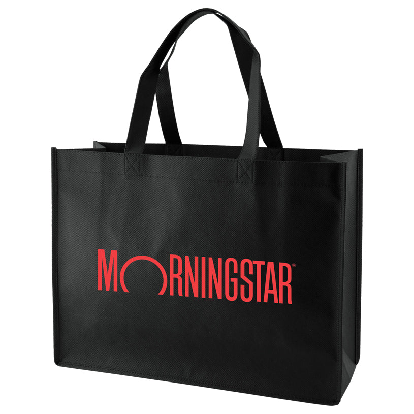Custom 18" Handle Regular Fabric Tote 1C/1S-Ss (1 Color/1 stamp-Silk screen)