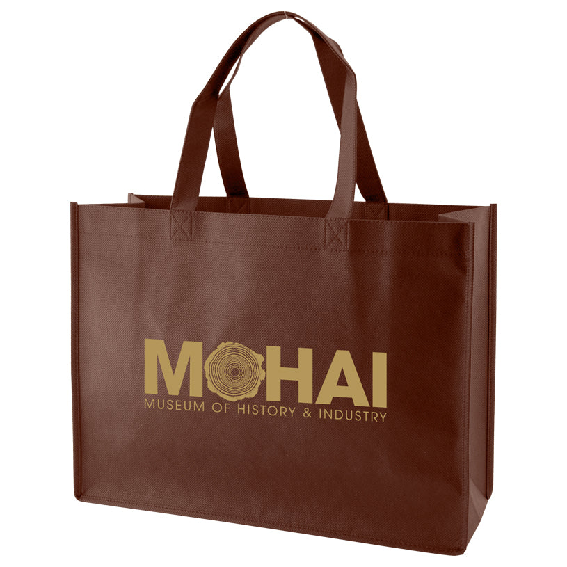 Custom 18" Handle Regular Fabric Tote 1C/1S-Ss (1 Color/1 stamp-Silk screen)