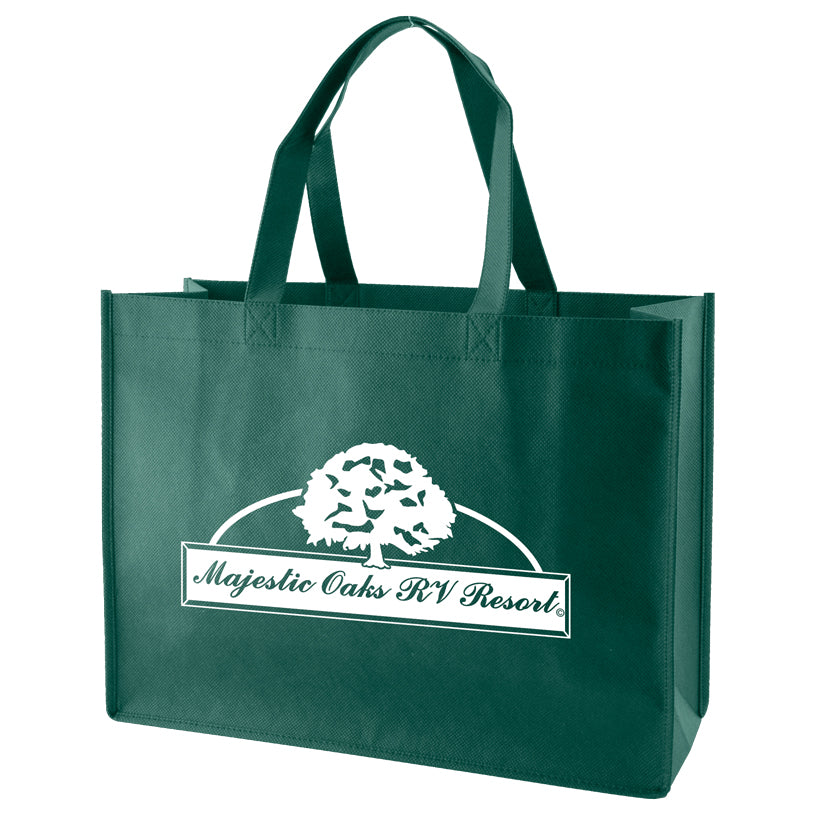Custom 18" Handle Regular Fabric Tote 1C/1S-Ss (1 Color/1 stamp-Silk screen)