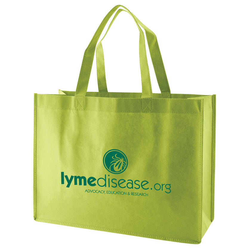 Custom 18" Handle Regular Fabric Tote 1C/1S-Ss (1 Color/1 stamp-Silk screen)