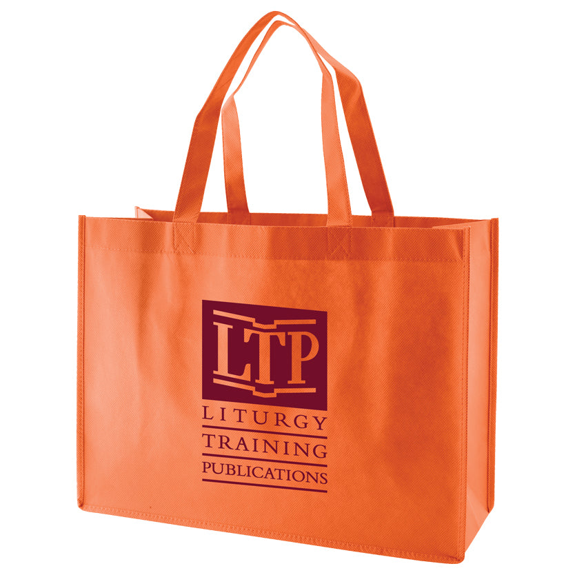 Custom 18" Handle Regular Fabric Tote 1C/1S-Ss (1 Color/1 stamp-Silk screen)