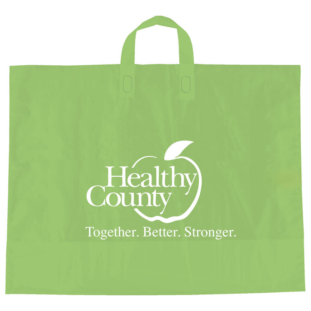Custom Color Frosted Soft Loop Handle Bag - 1C/1S-HS