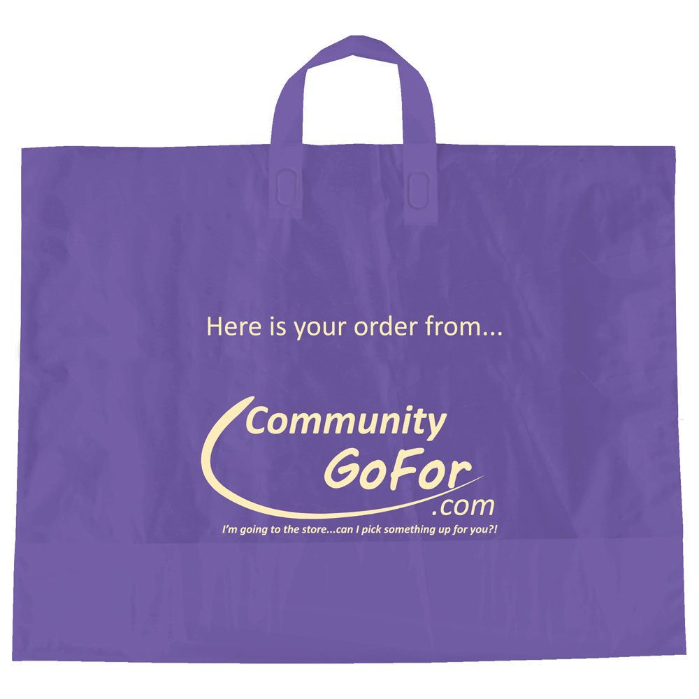 Custom Color Frosted Soft Loop Handle Bag - 1C/1S-HS