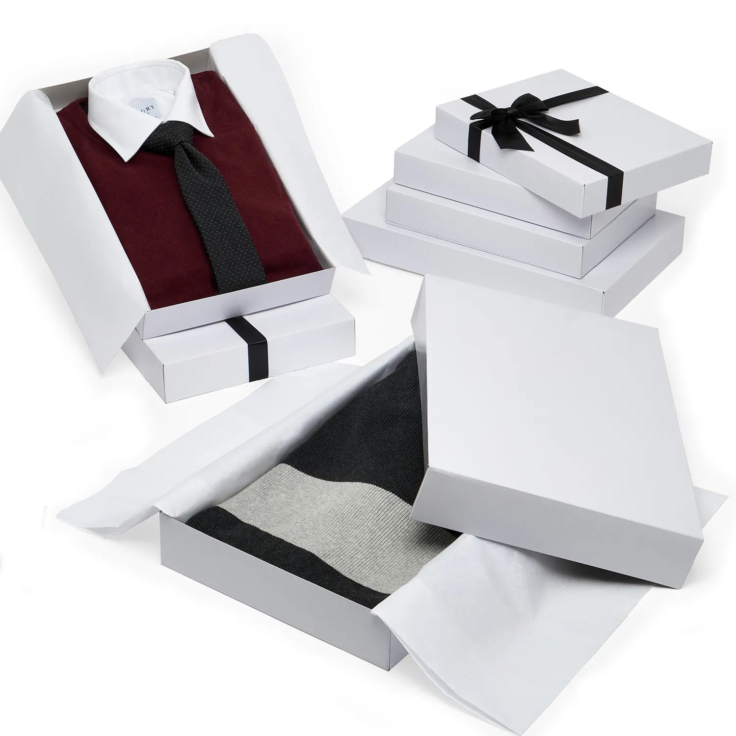 Matte White Apparel Boxes