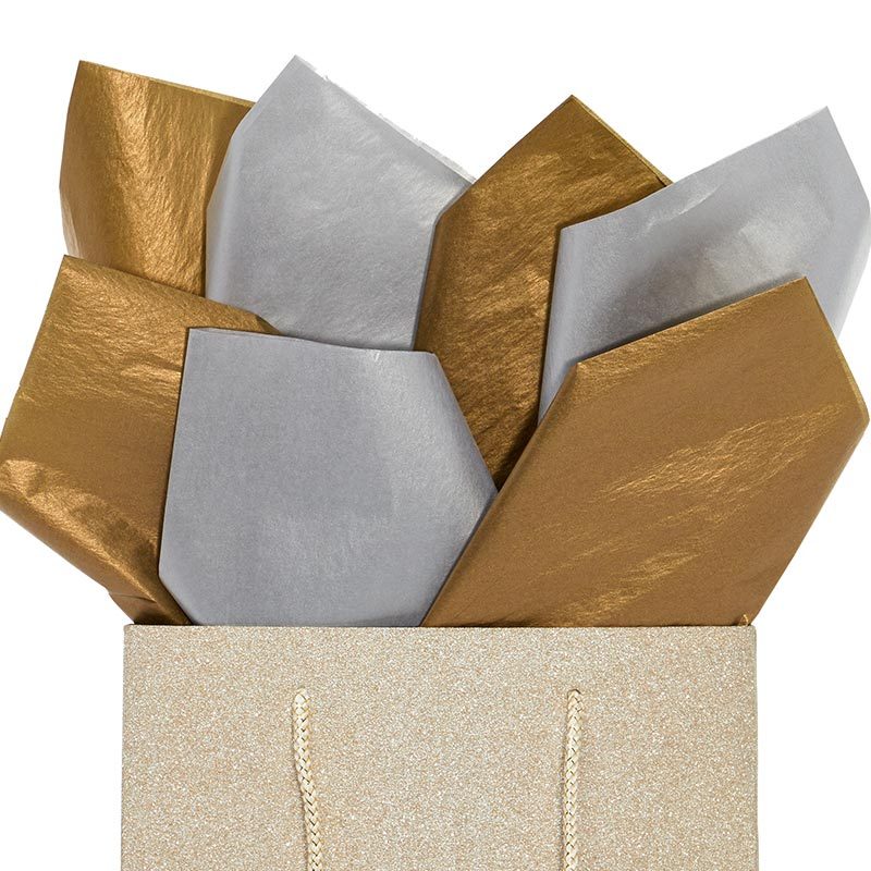 Double Faced Metallic Tissue Paper (100/Pack)