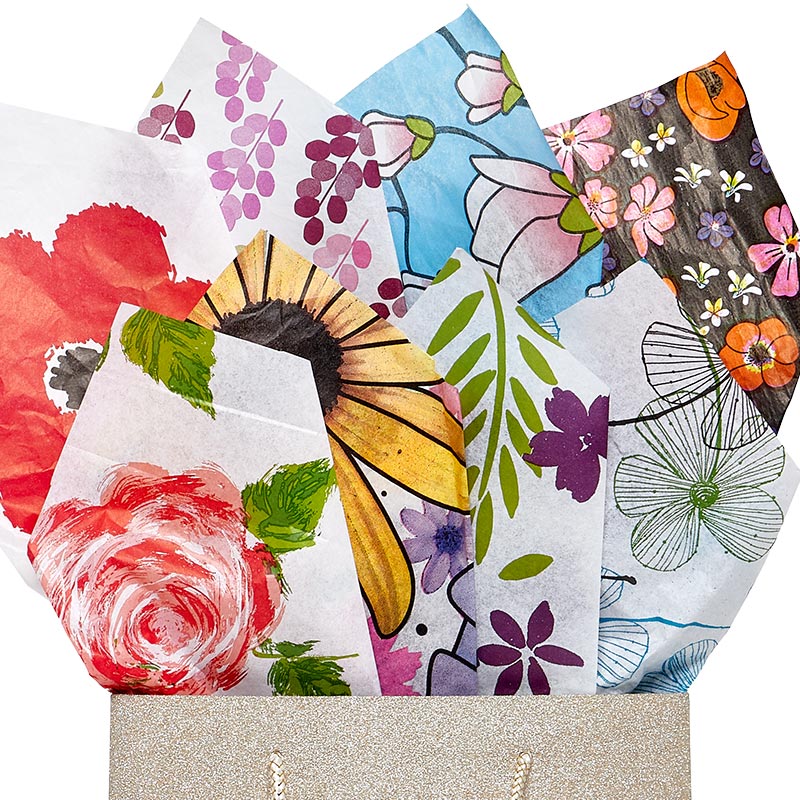 Floral Pattern Tissue Paper (240/Pack)