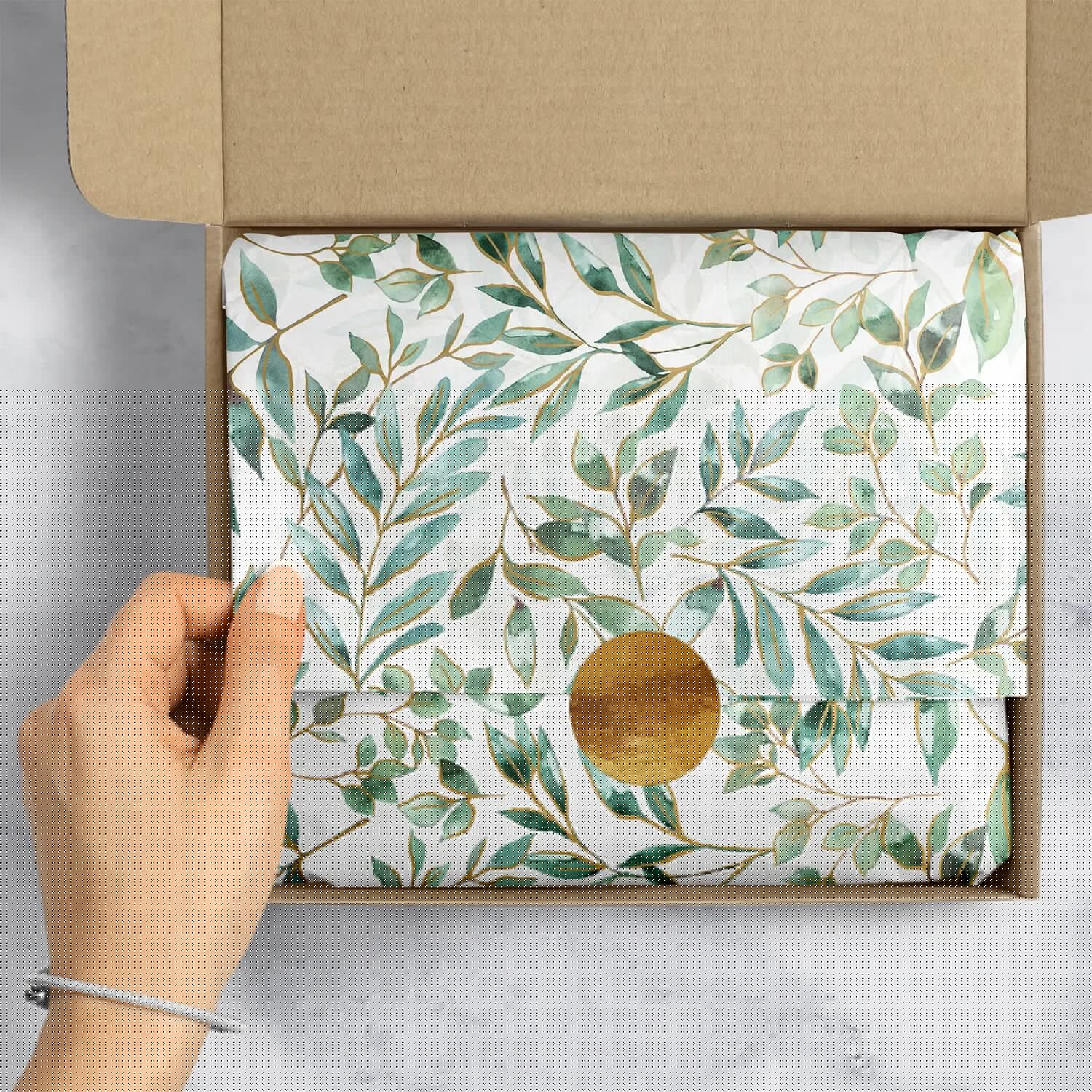 Elegant Leaves Premium Tissue Paper (240 Sheets/Package)