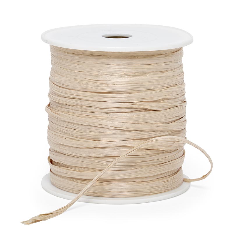 Matte Raffia Ribbon in Oatmeal (1/4" X 100YD)