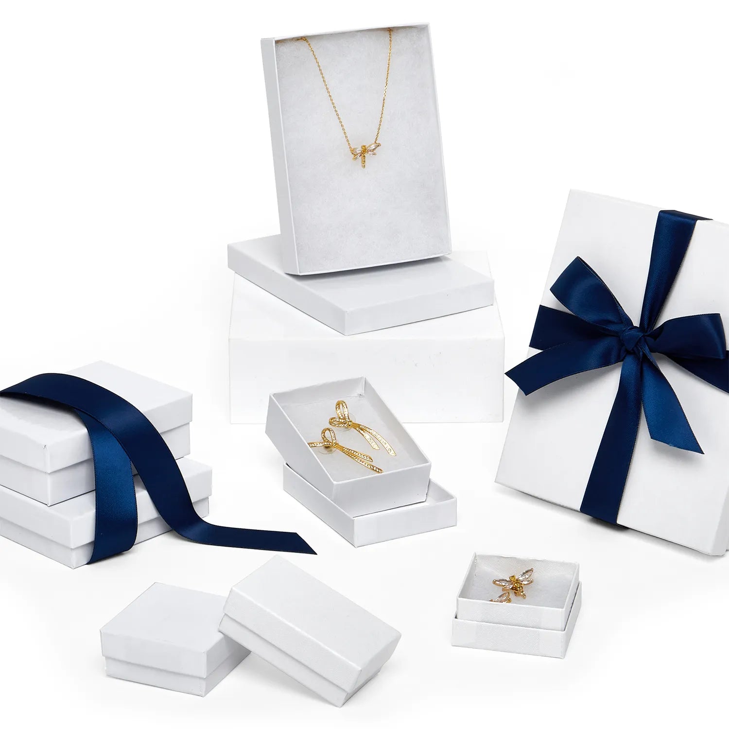 White Jewelry Boxes (100/Pack)