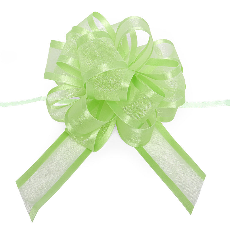 4" & 6" Arabesque Pom Pom Fabric Pull Bows (12/Pack)