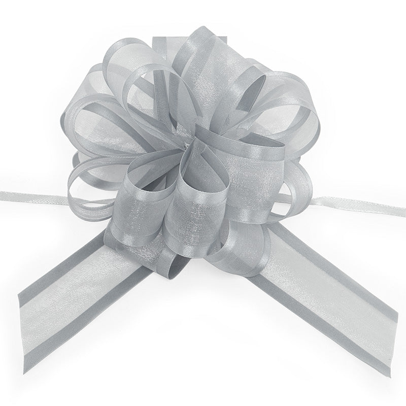 4" & 6" Arabesque Pom Pom Fabric Pull Bows (12/Pack)