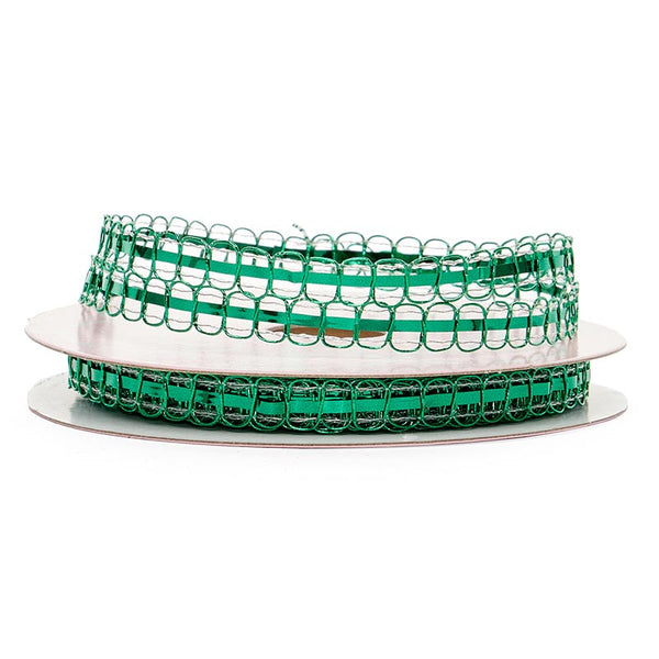 Green Metallic Chain Link Ribbon (2/4