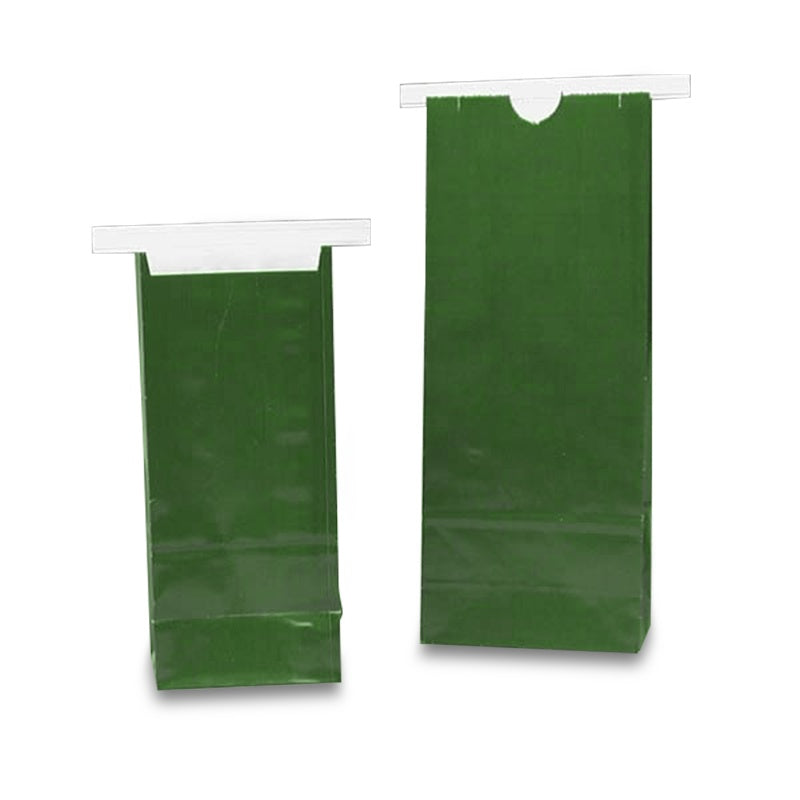 Colored Tin Tie Green Coffee Bags (500/Pack)