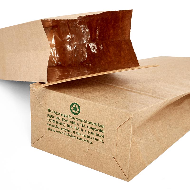Kraft Tin Tie Bags with Biodegradable Liner