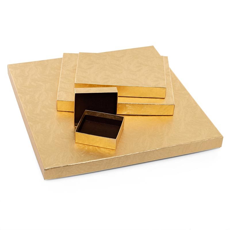 Elegant Gold Embossed Rigid Candy Boxes