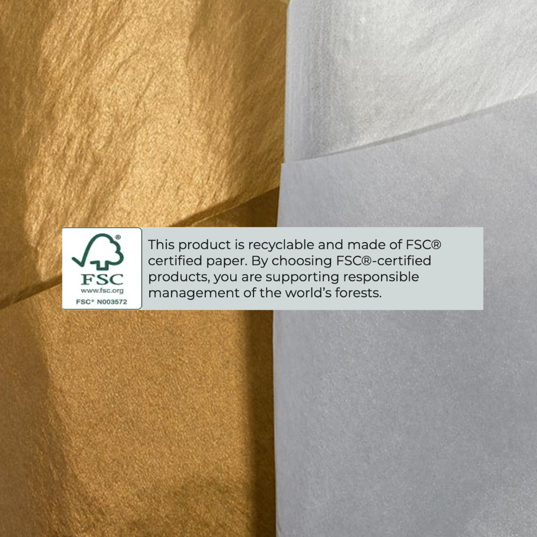 Double Faced Metallic Tissue Paper (100/Pack)