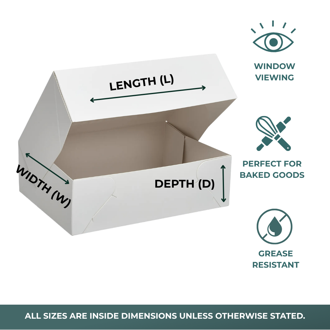Window Cake & Bakery Boxes (200/Pack)