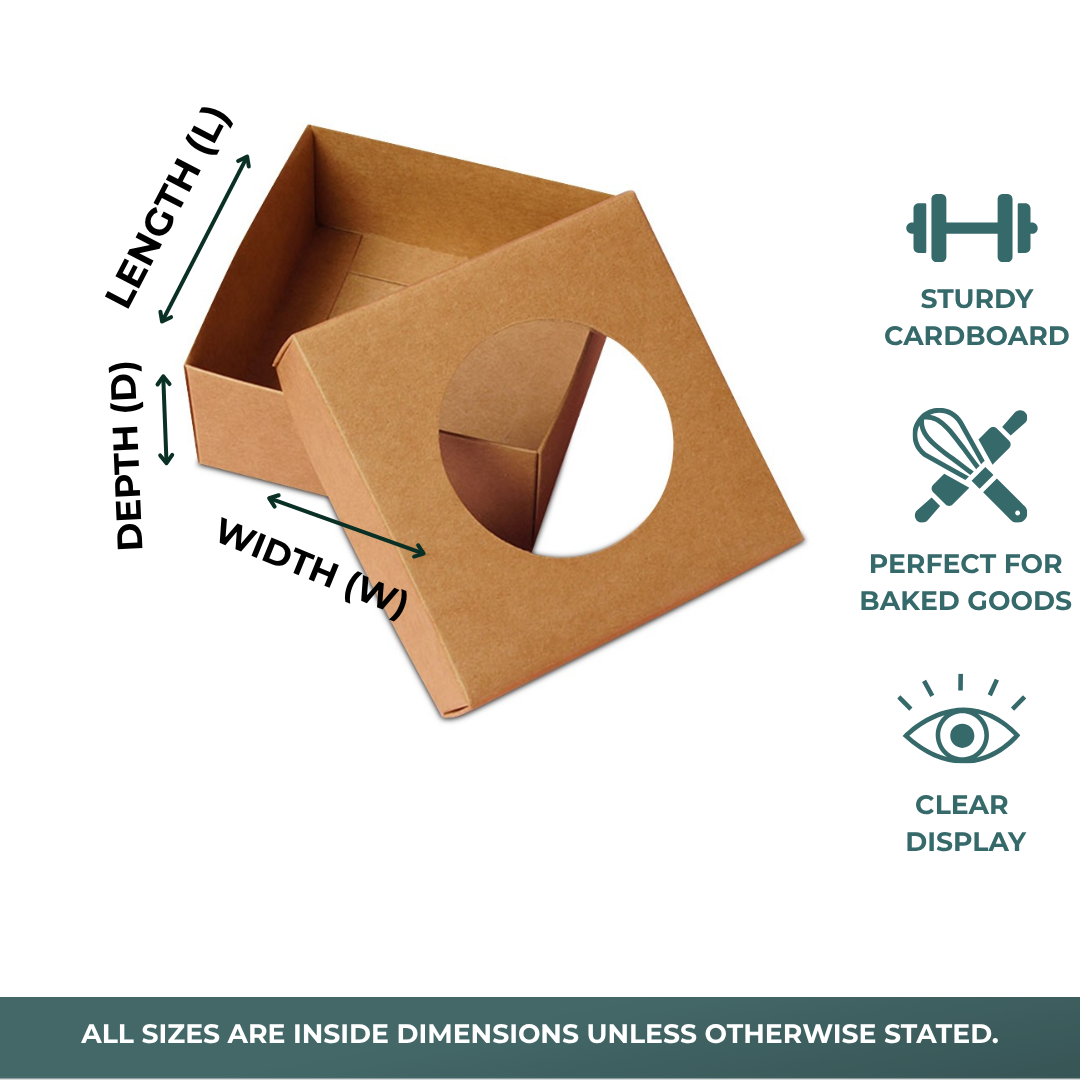 Cookie Boxes with Round Window (100/Pack)