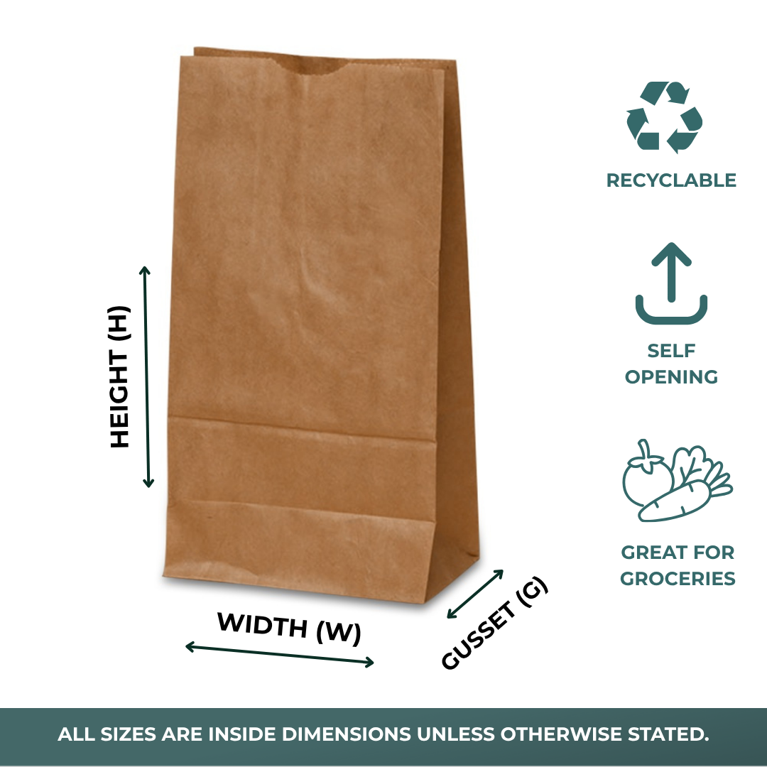 Kraft Grocery Bags (500/Pack)