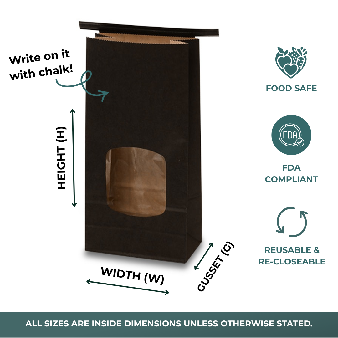 Chalkboard Tin Tie Coffee Bags (500/Pack)