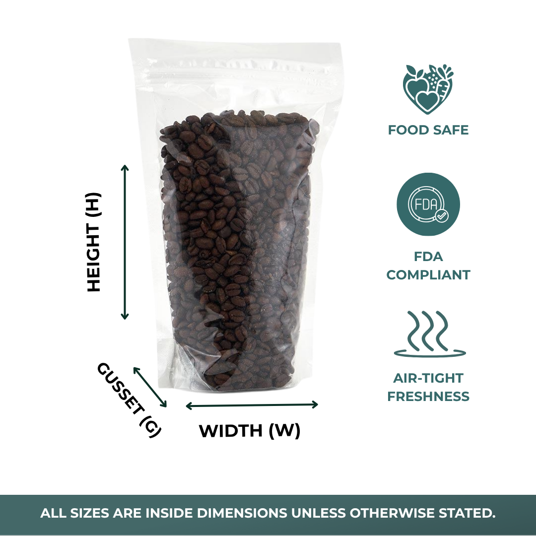 Zipper Stand-Up Food Pouch - 2 mil (1000/pack)
