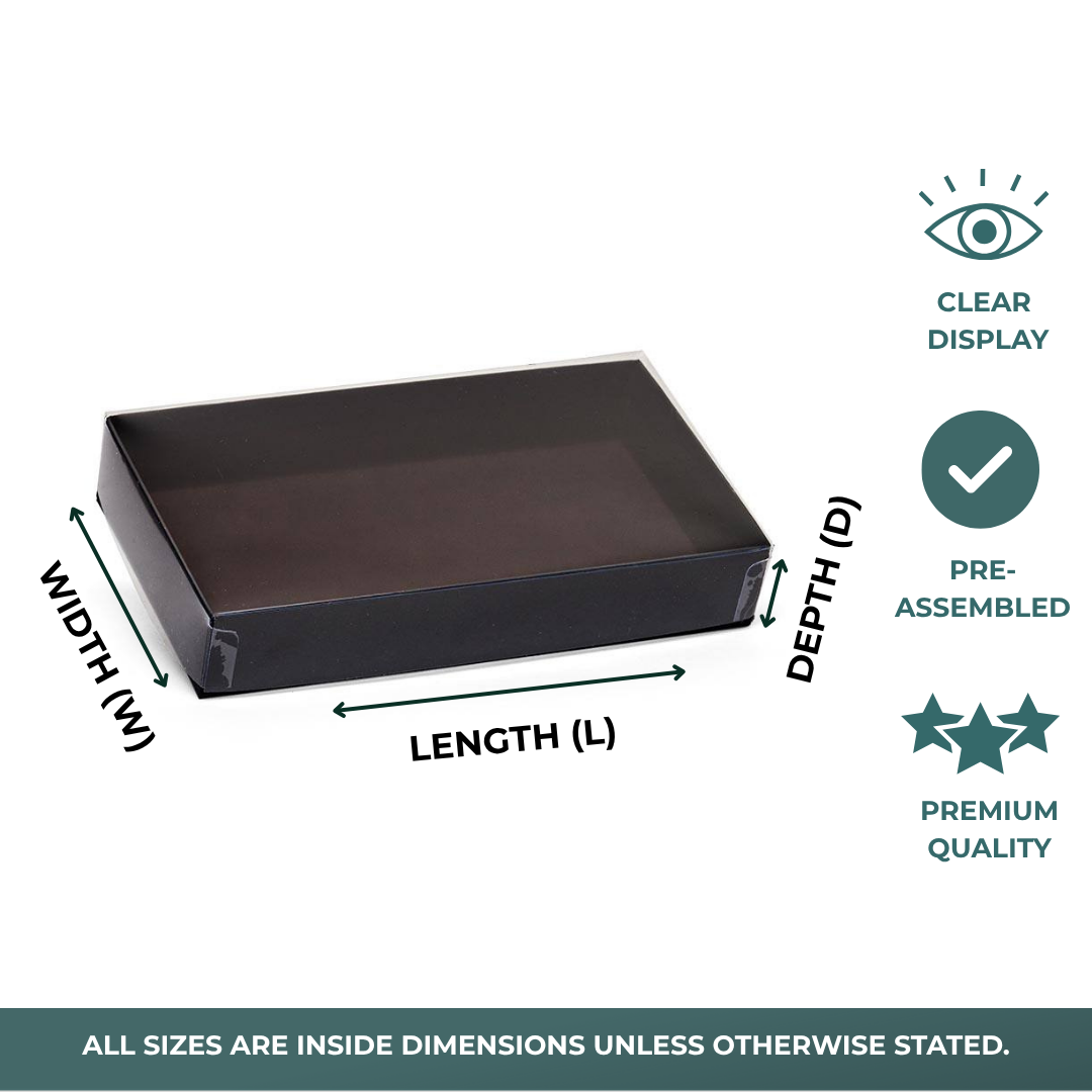 Black Matte Finish View Top Boxes