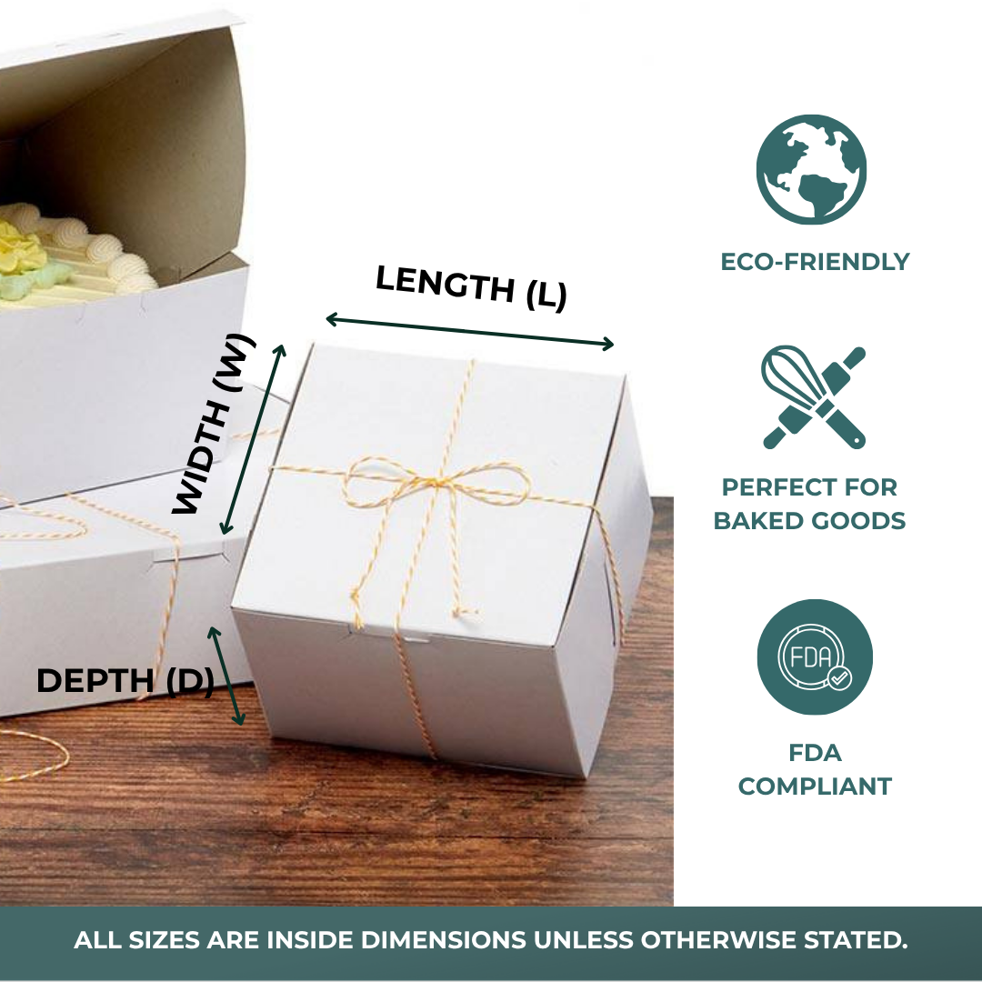 White Cake & Bakery Boxes